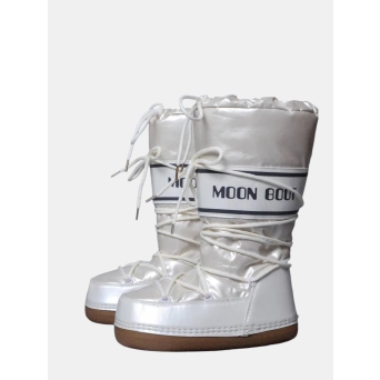 Сноубутсы дутики высокие Moon Boot кожа жемчужные 3324 Сноубутсы дутики высокие Moon Boot кожа жемчужные 3324