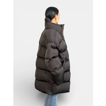 Пуховик оверсайз зимний длинный BALENCIAGA черный 3366 Пуховик оверсайз зимний длинный BALENCIAGA черный 3366