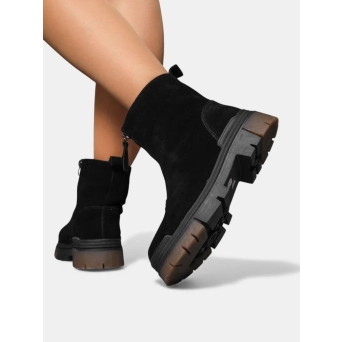 Ботинки зимние кожаные черные 3392 Ботинки зимние кожаные черные 3392