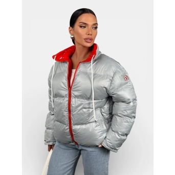 Пуховик куртка DIESEL зимняя двусторонняя красная с серым 3441 Пуховик куртка DIESEL зимняя двусторонняя красная с серым 3441