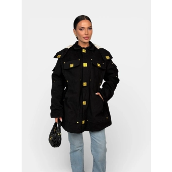 Куртка парка Schiaparelli удлиненная черная 3464 Куртка парка Schiaparelli удлиненная черная 3464