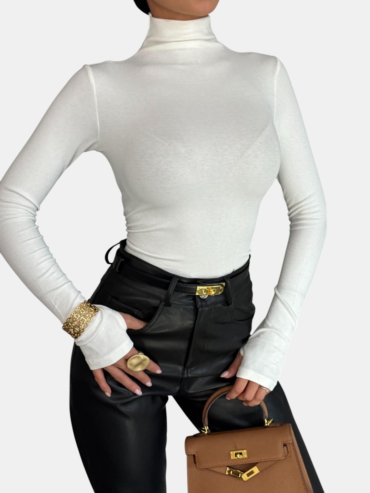 Лонгслив гольф белый 3235 Лонгслив гольф белый 3235