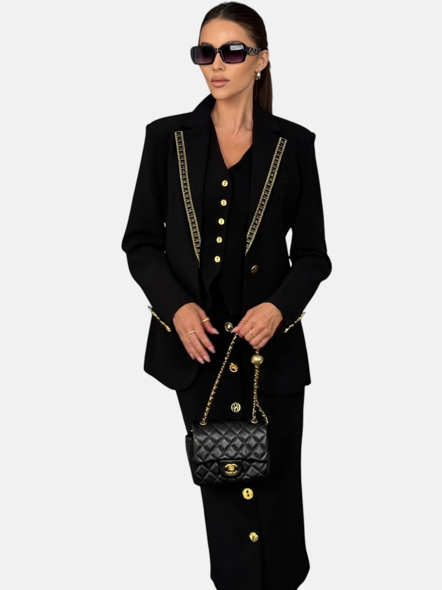 Костюм тройка SCHIAPARELLI черный