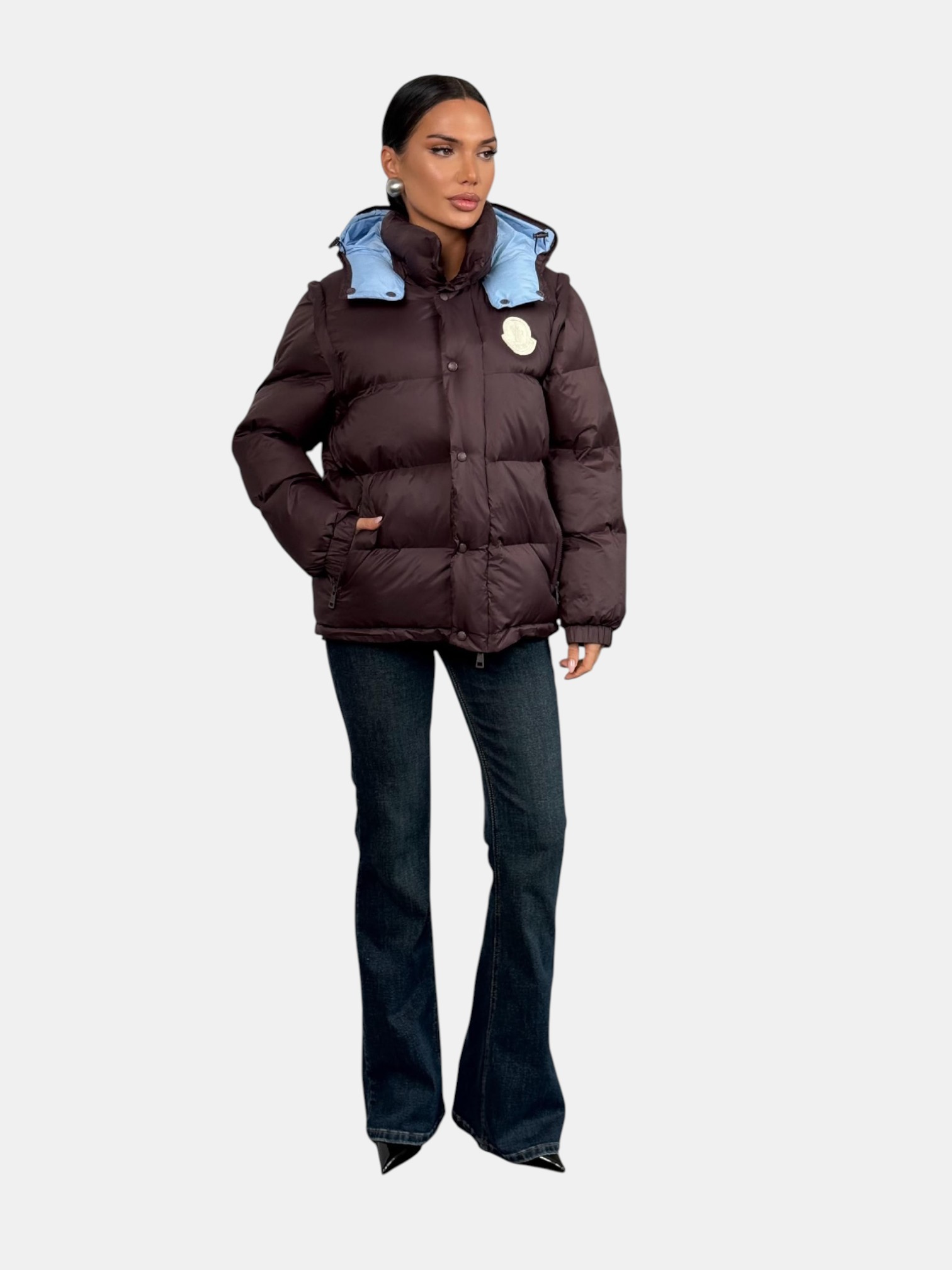 Пуховик MONCLER бордовый