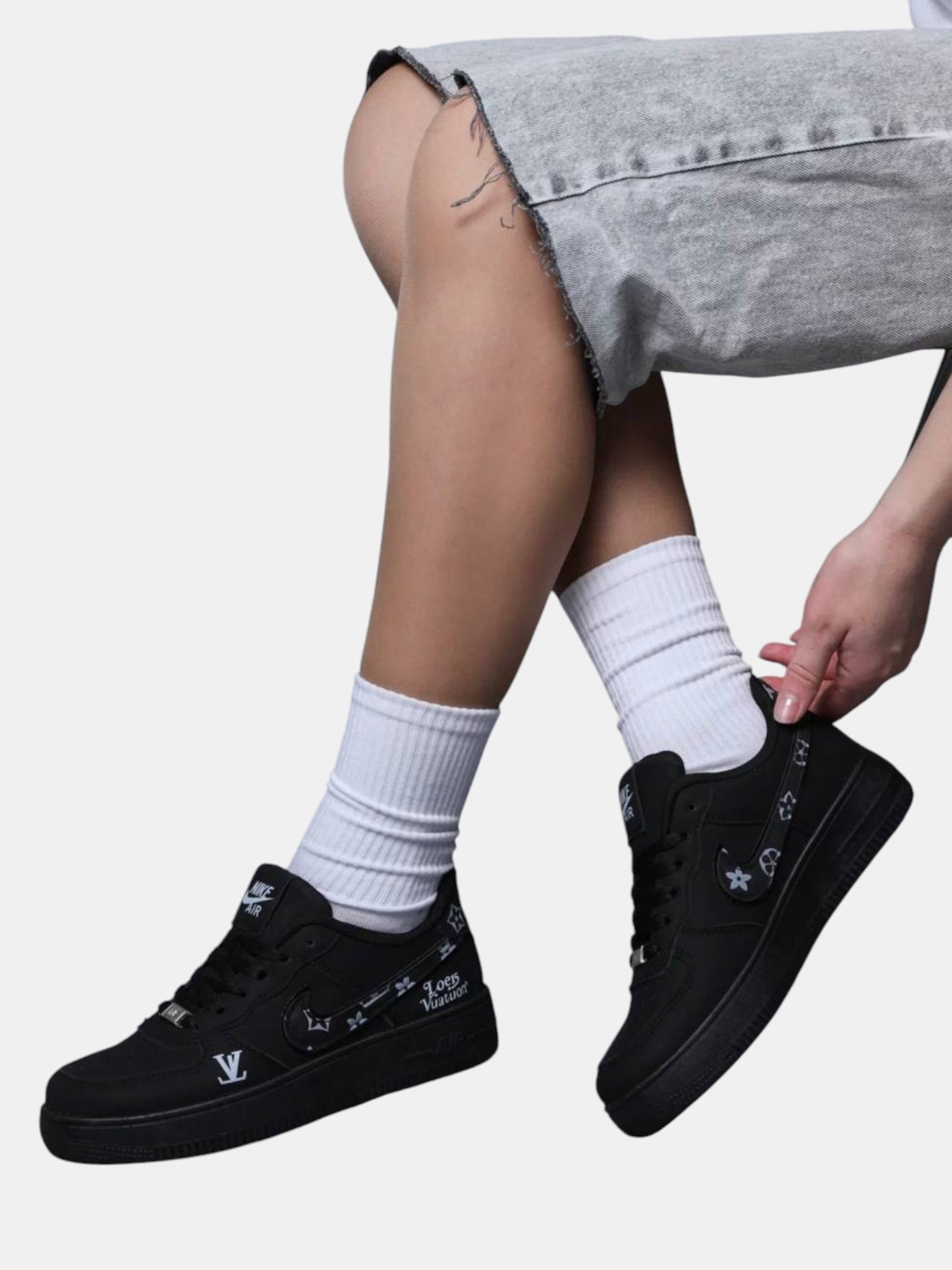 Кроссовки NIKE Air Force 1 черные 3249 Кроссовки NIKE Air Force 1 черные 3249