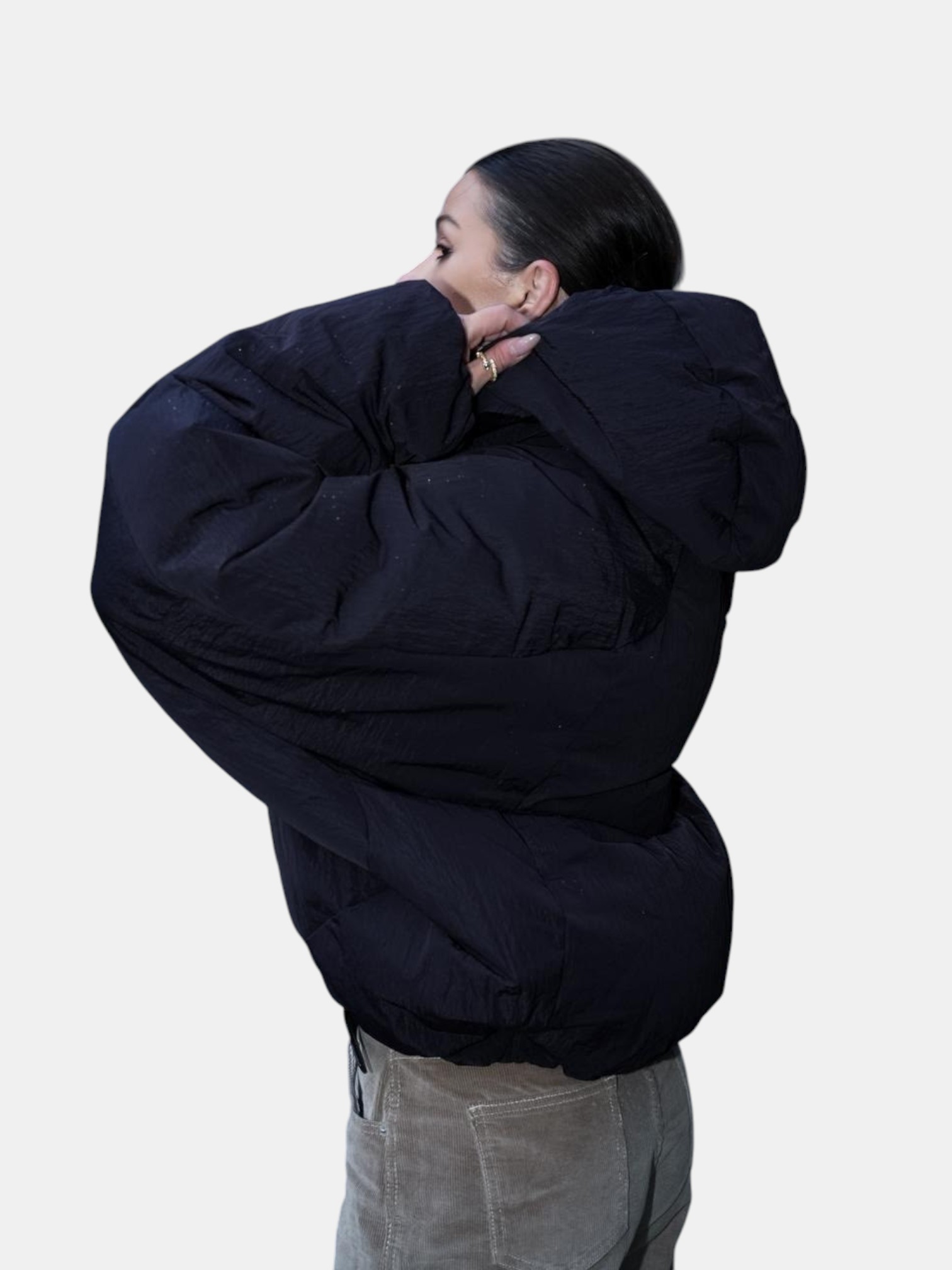 Пуховик оверсайз черный