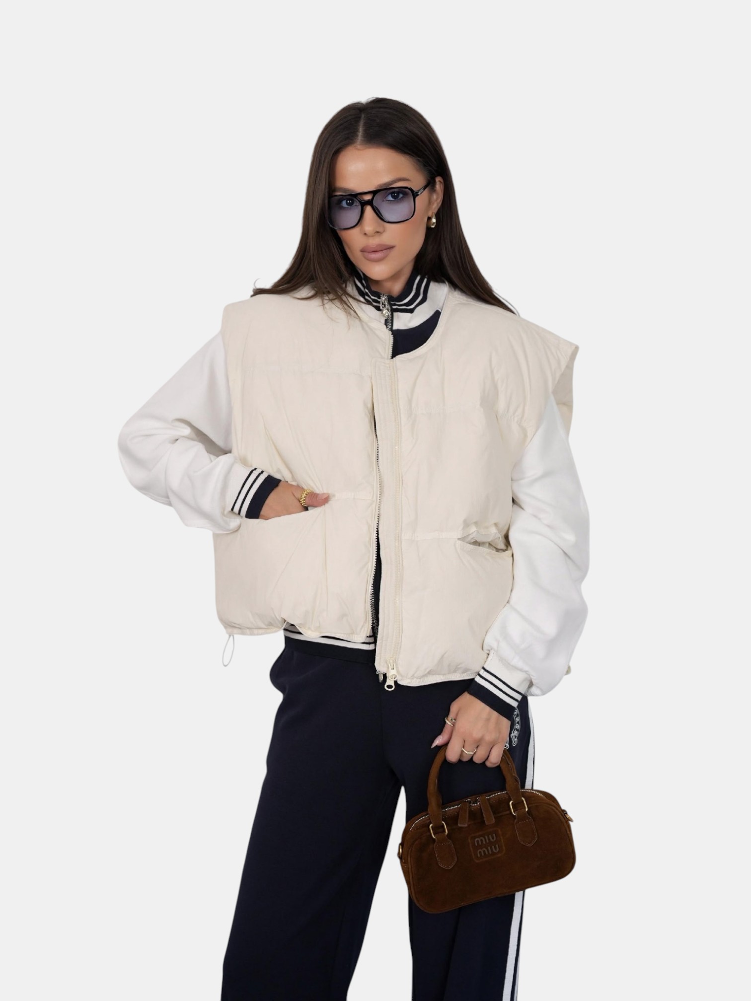 Жилетка укороченная бежевая 3159 Жилетка укороченная бежевая 3159