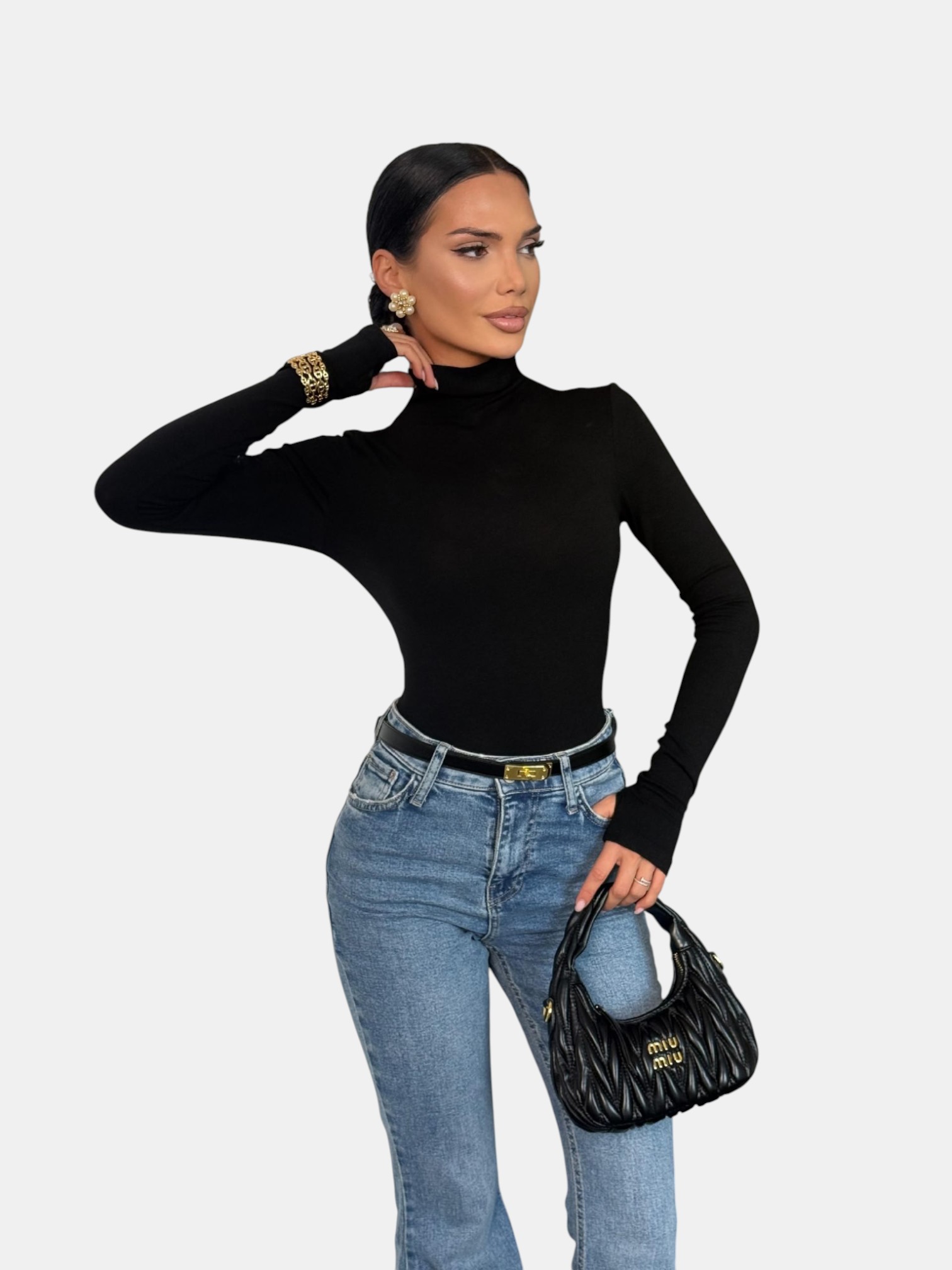 Лонгслив гольф черный 3237 Лонгслив гольф черный 3237