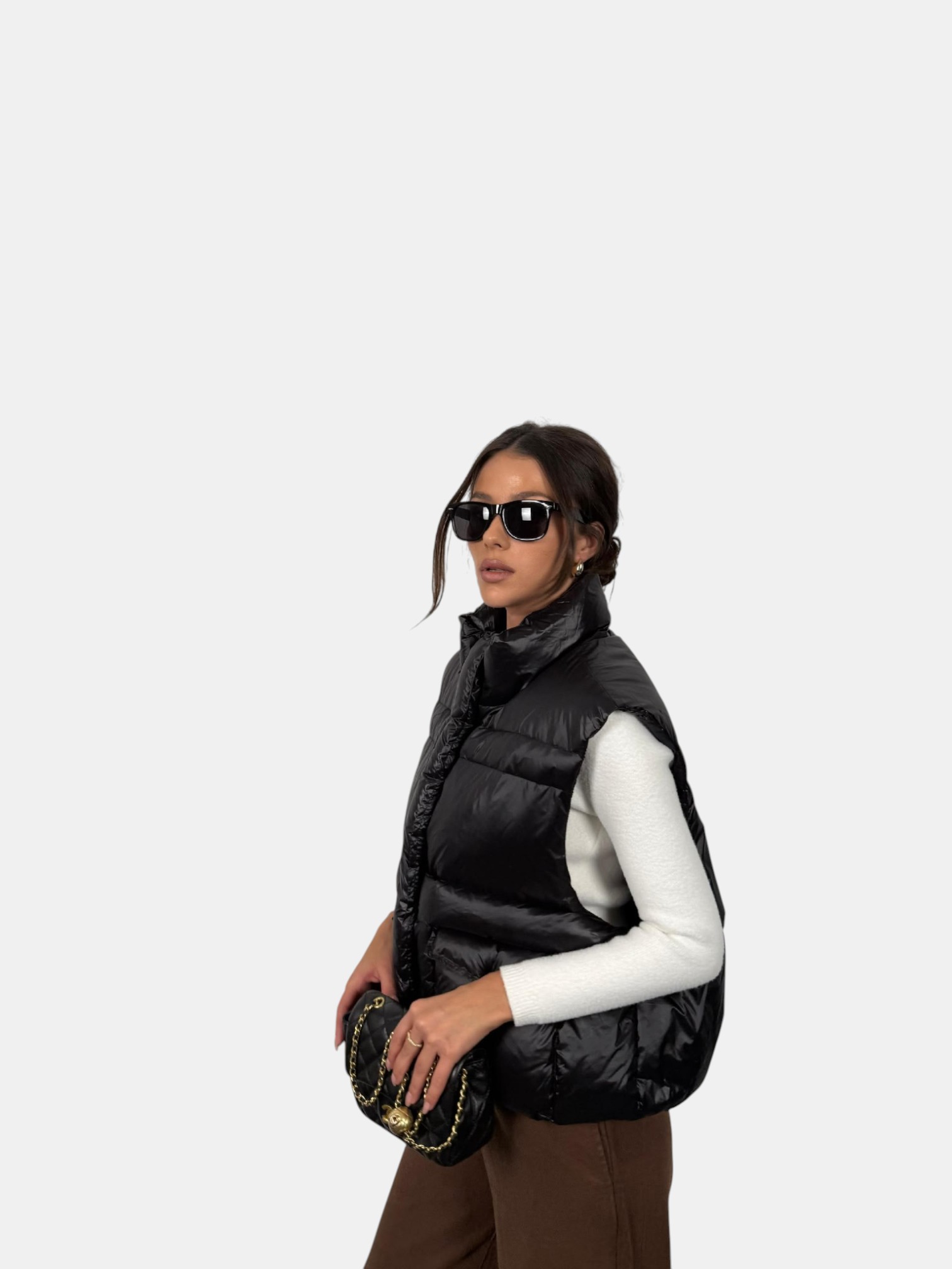 Жилетка оверсайз черная