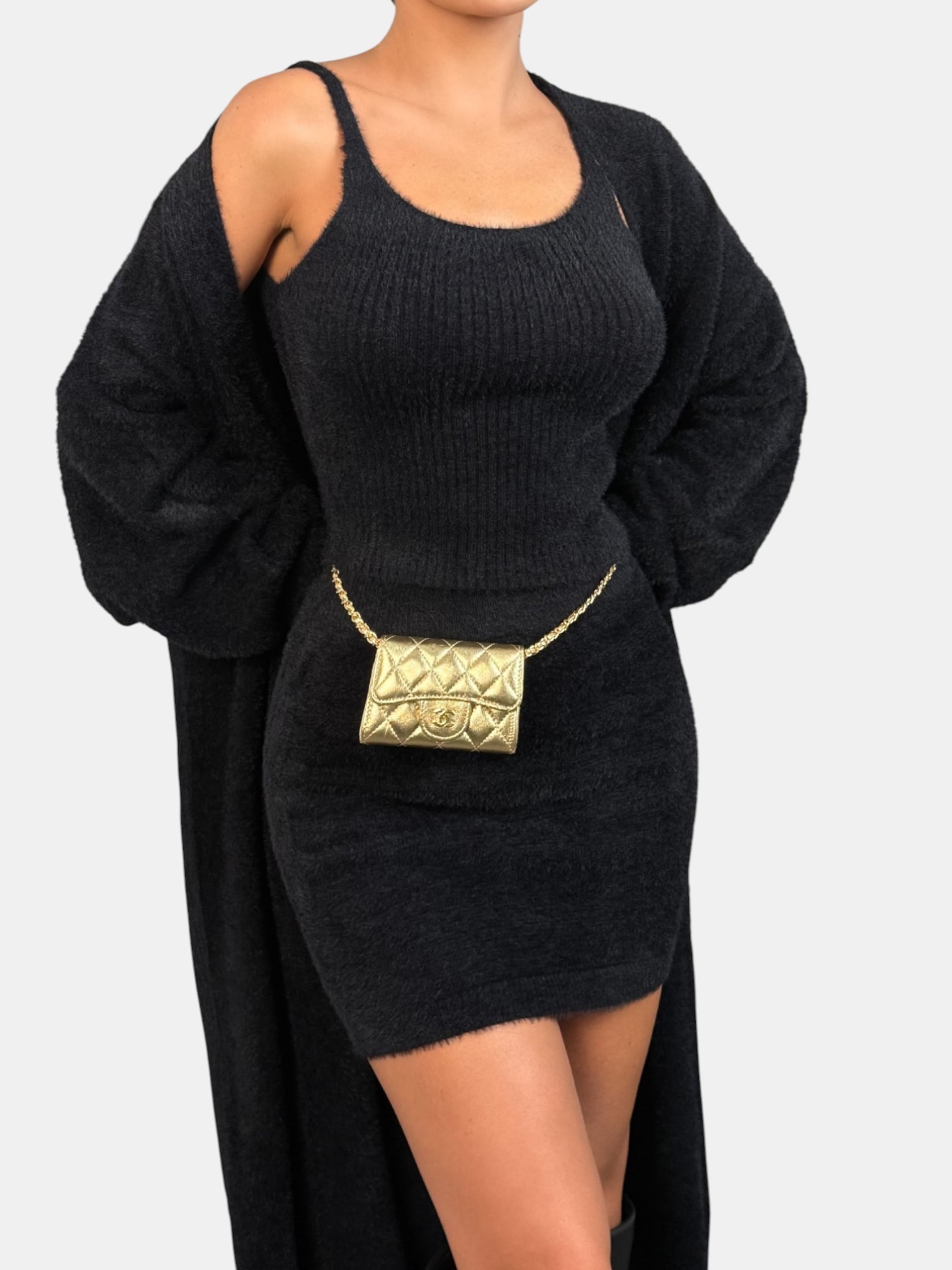 Костюм махровая тройка с юбкой черный 3219 Костюм махровая тройка с юбкой черный 3219