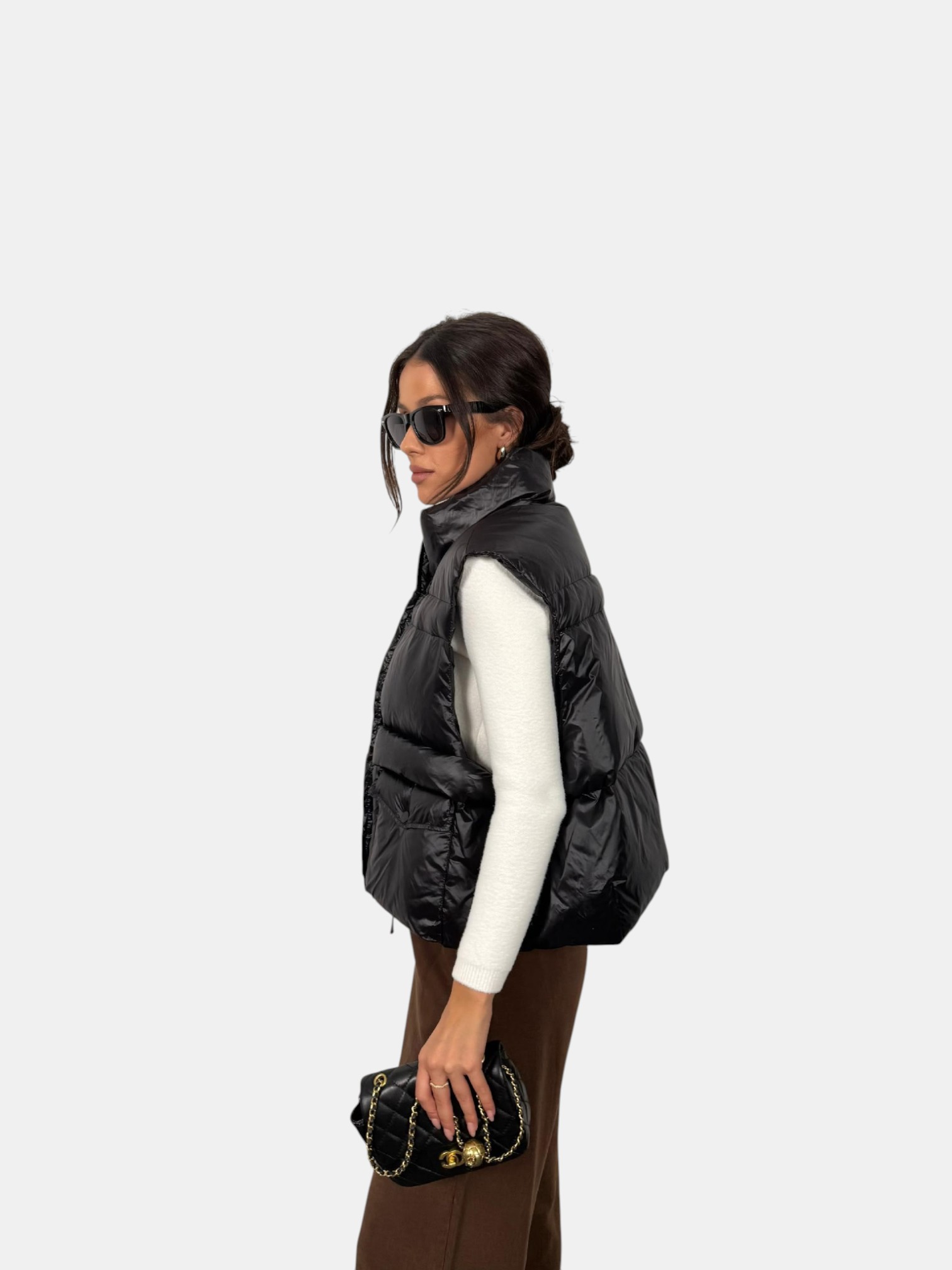 Жилетка оверсайз черная 3163 Жилетка оверсайз черная 3163