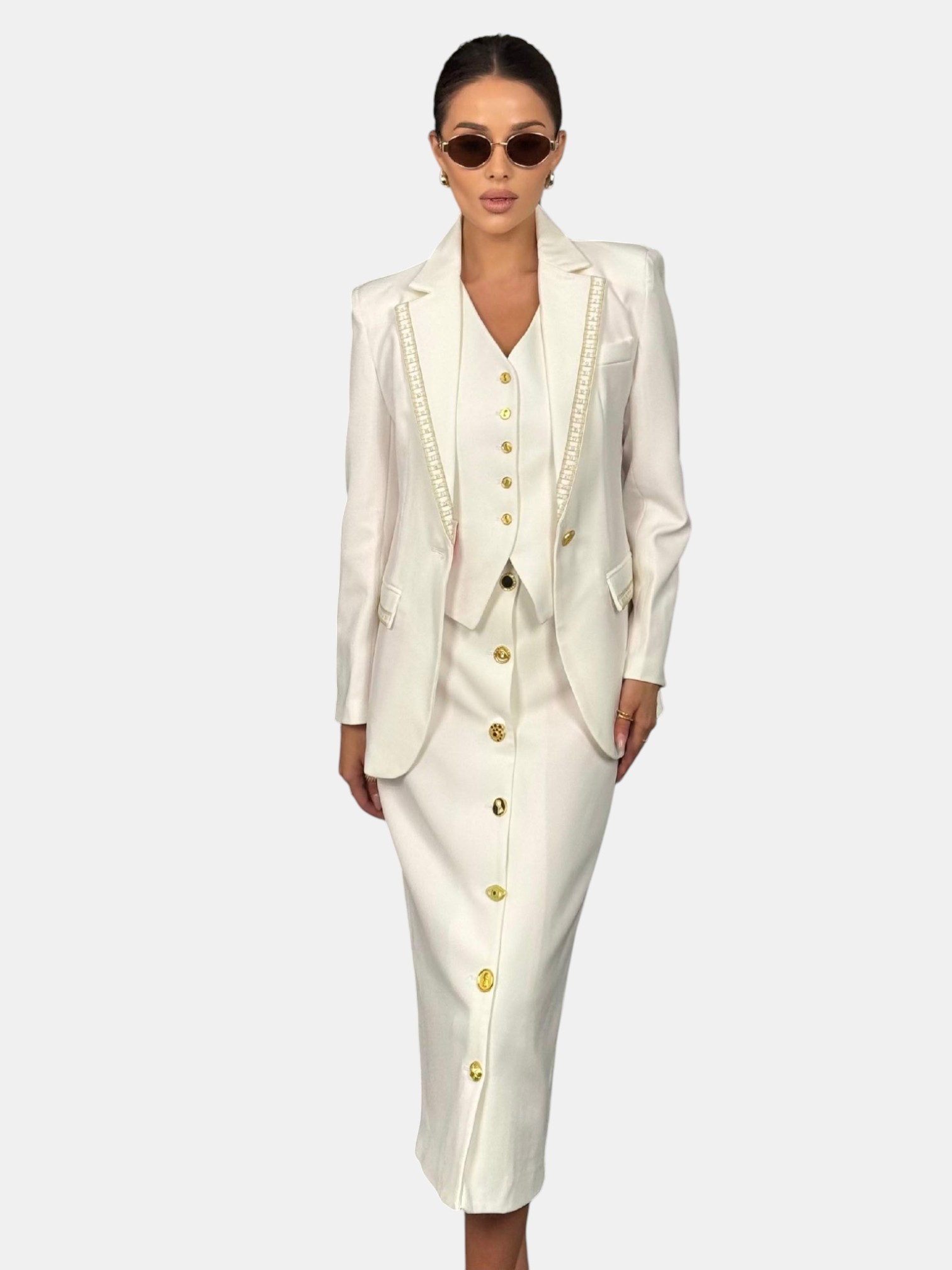 Костюм тройка SCHIAPARELLI белый 3170 Костюм тройка SCHIAPARELLI белый 3170