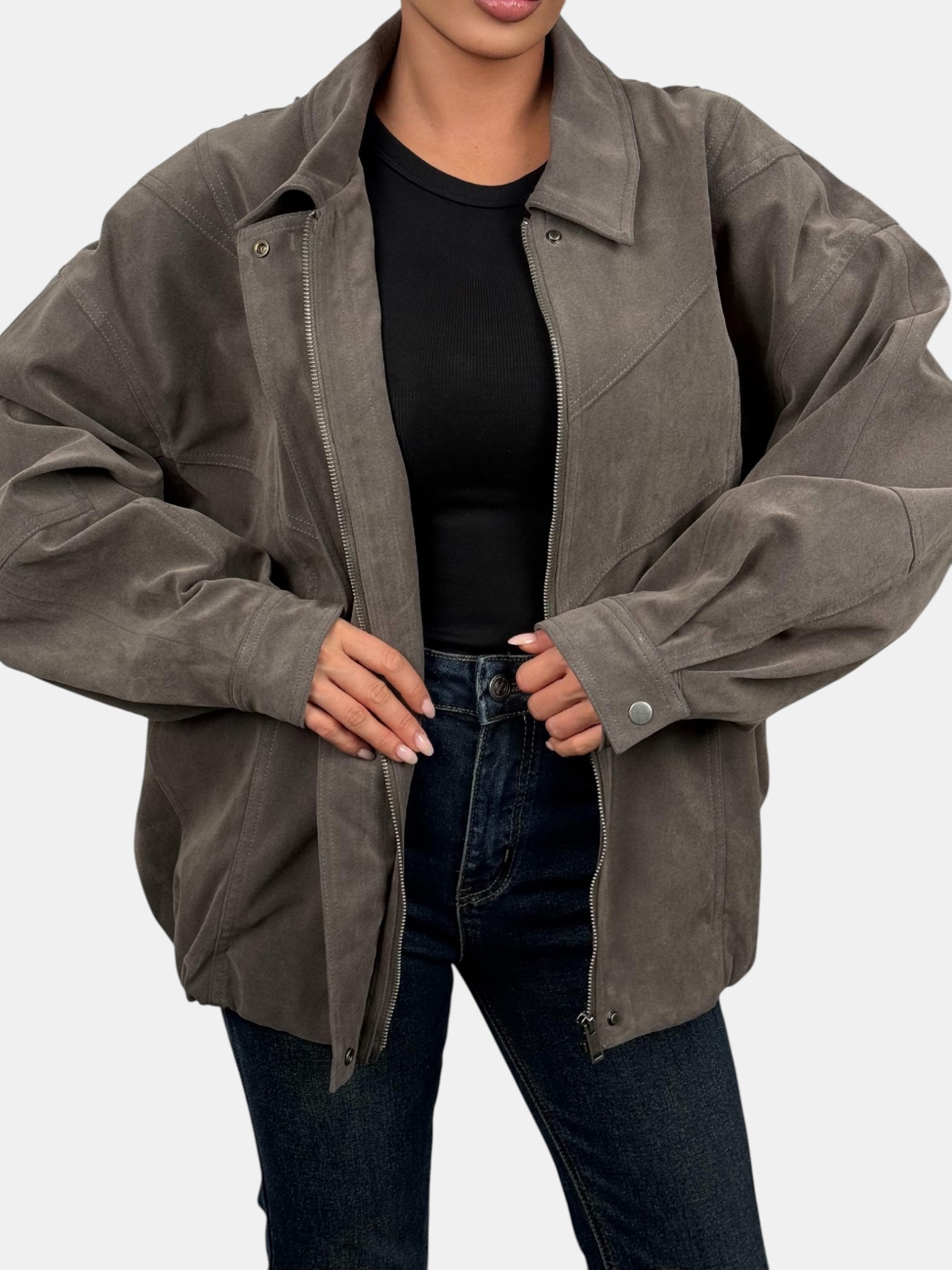 Куртка замшевая оверсайз