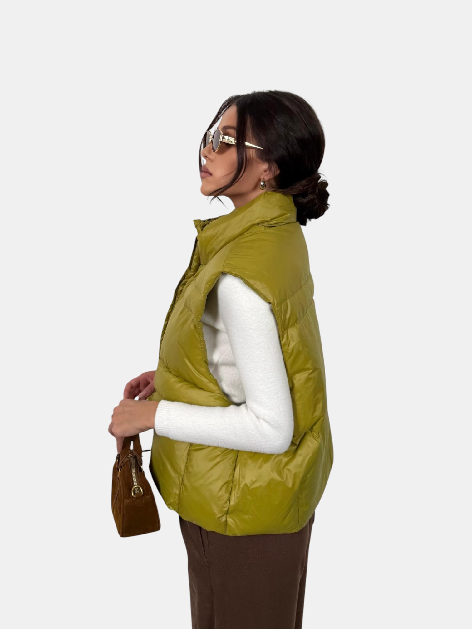 Жилетка оверсайз оливковая