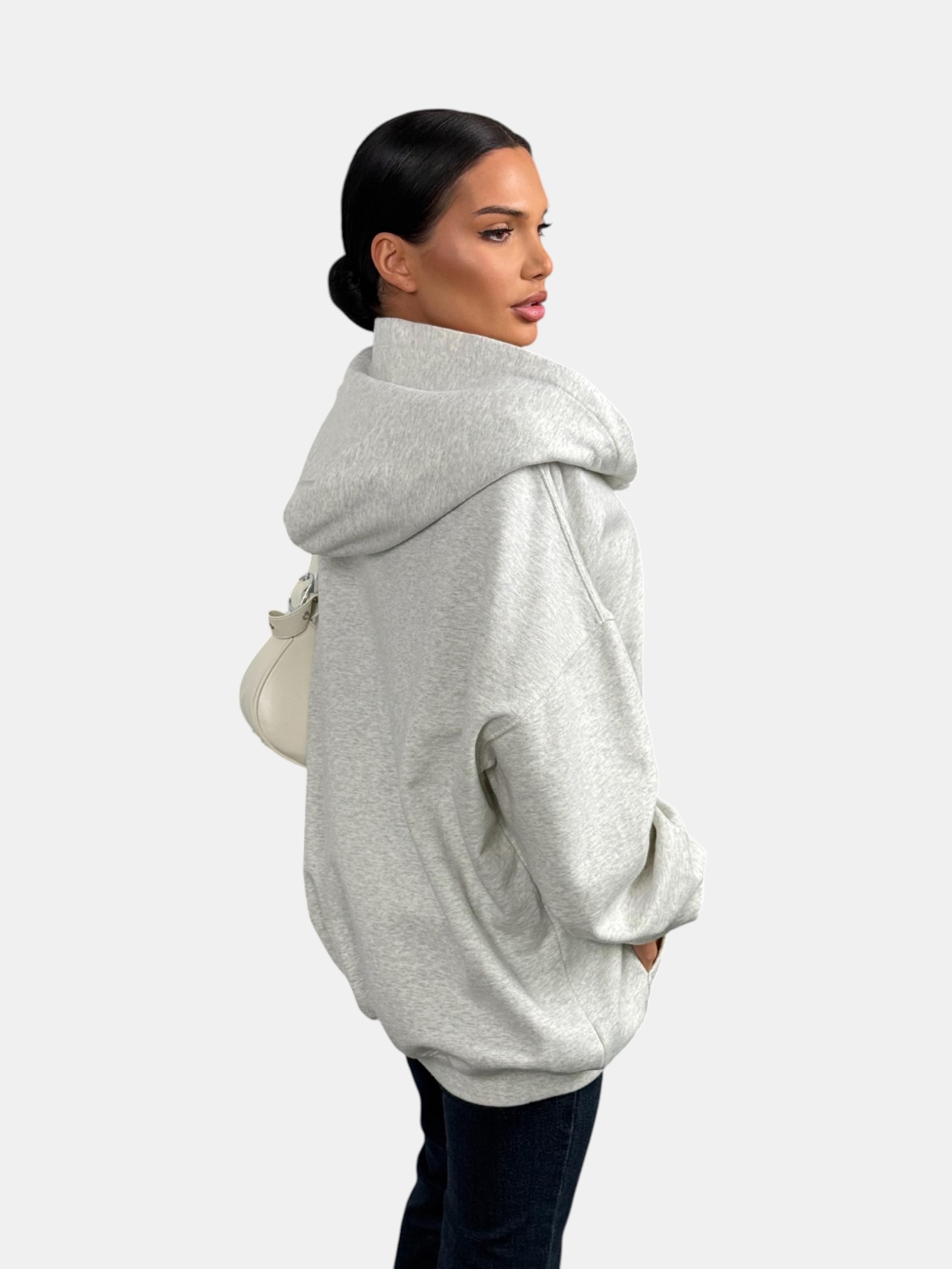 Толстовка с зипкой оверсайз