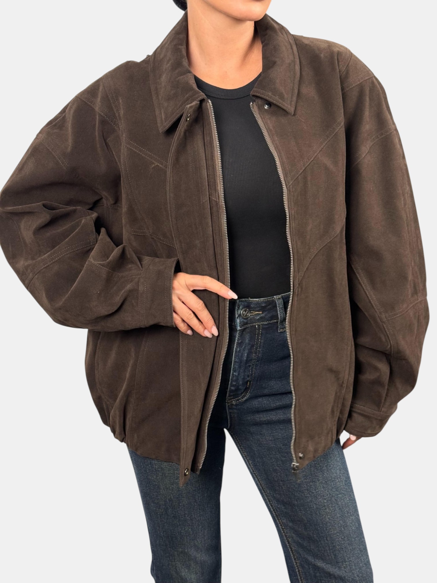 Куртка замшевая оверсайз