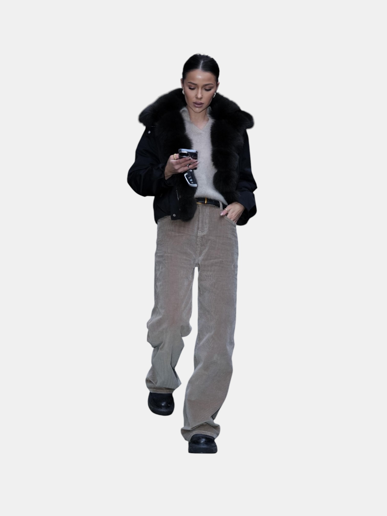 Куртка с натуральным мехом