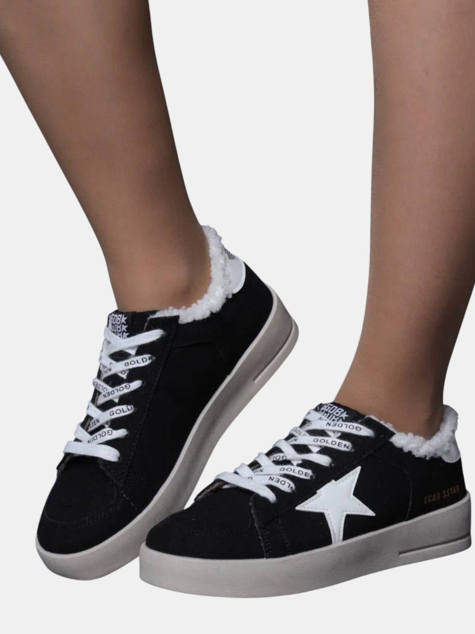 Кеды зимние Golden goose Hi Star черные 3268 Кеды зимние Golden goose Hi Star черные 3268