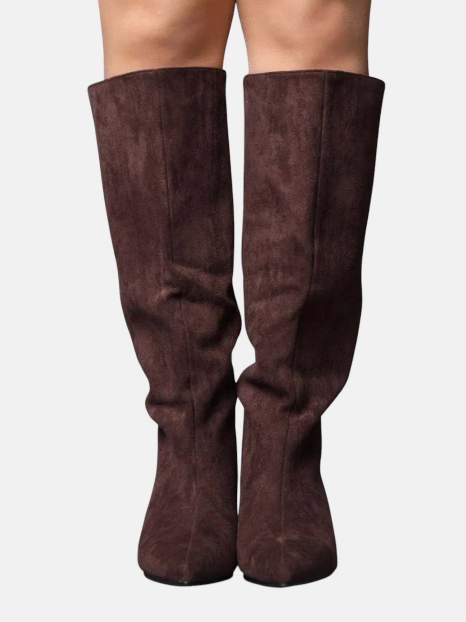 Сапоги трубы на шпильке