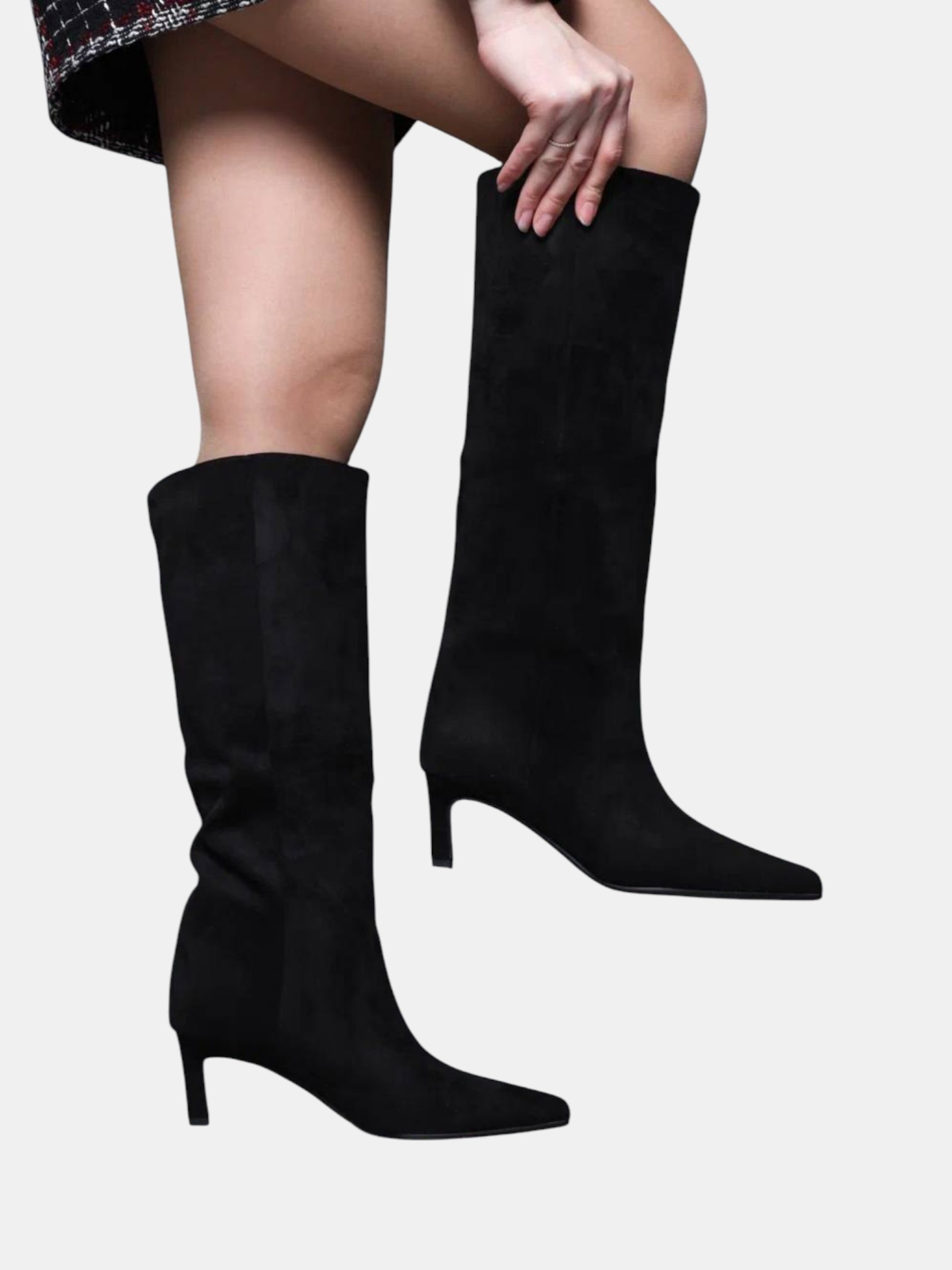 Сапоги трубы на шпильке