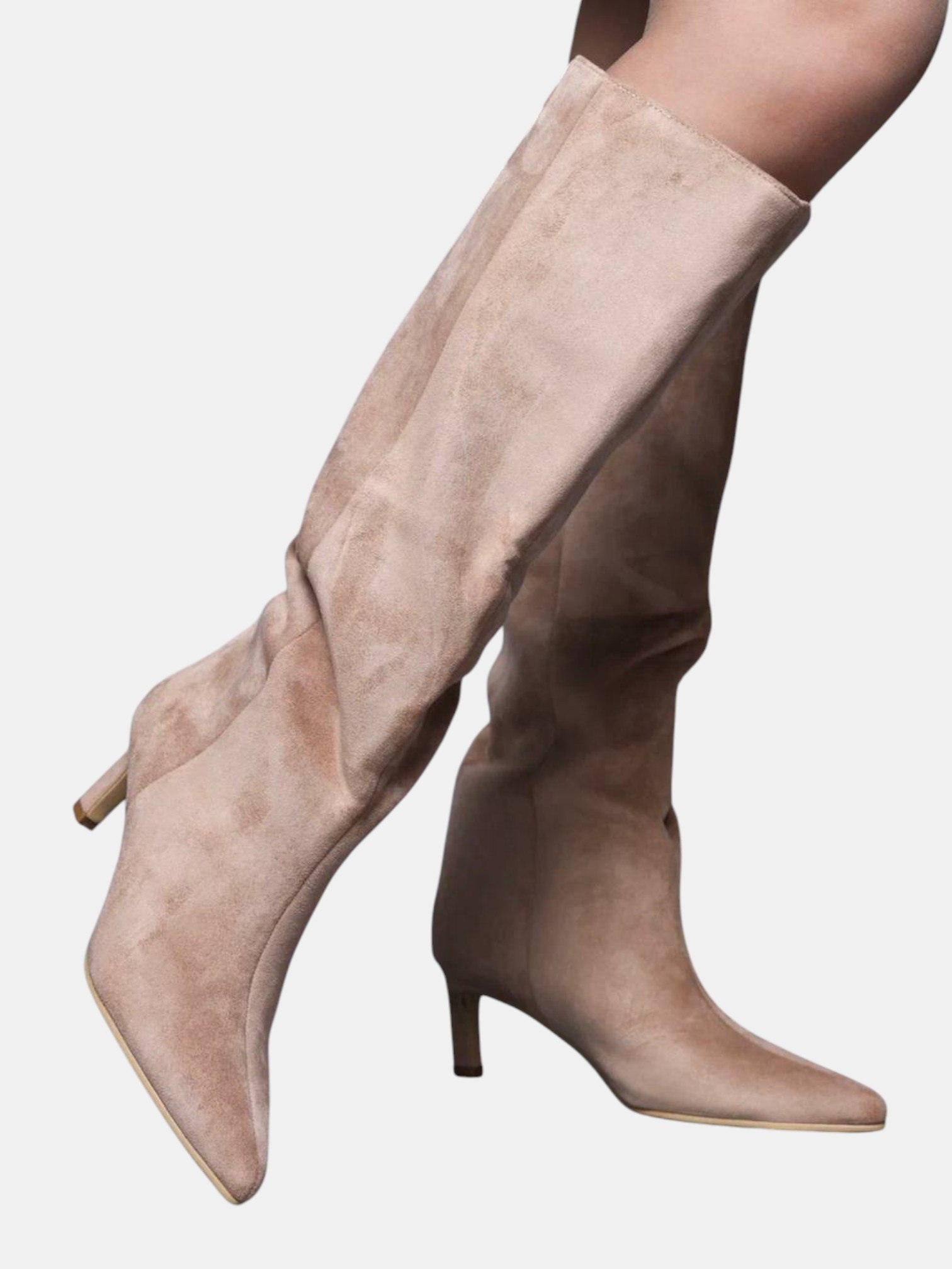 Сапоги трубы на шпильке