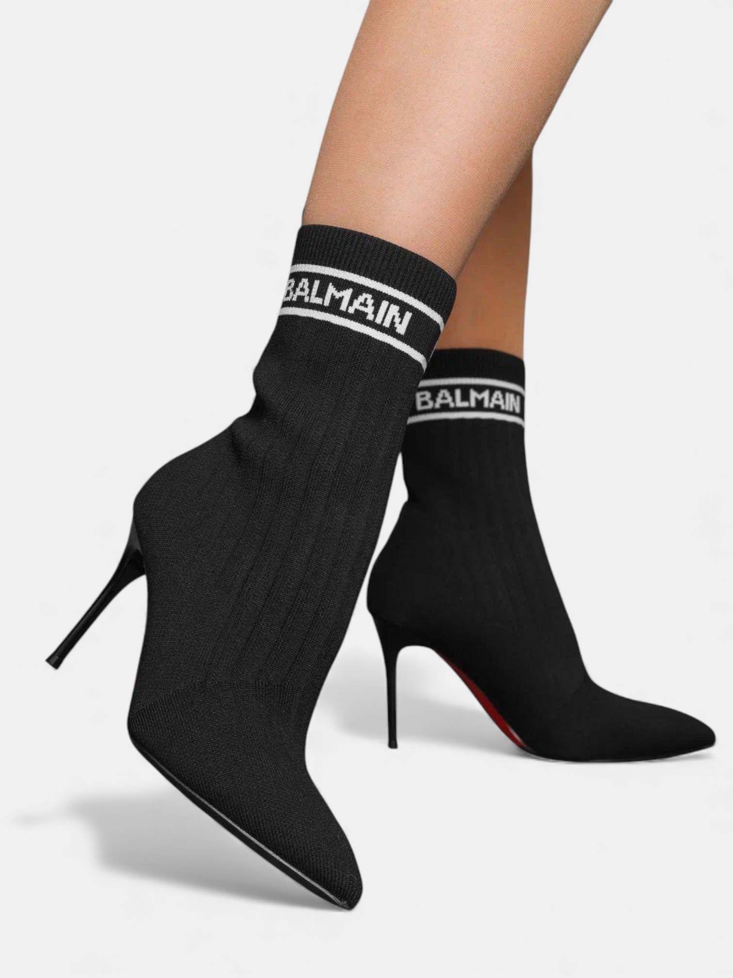 Ботильоны женские текстильные BALMAIN черные 3338 Ботильоны женские текстильные BALMAIN черные 3338