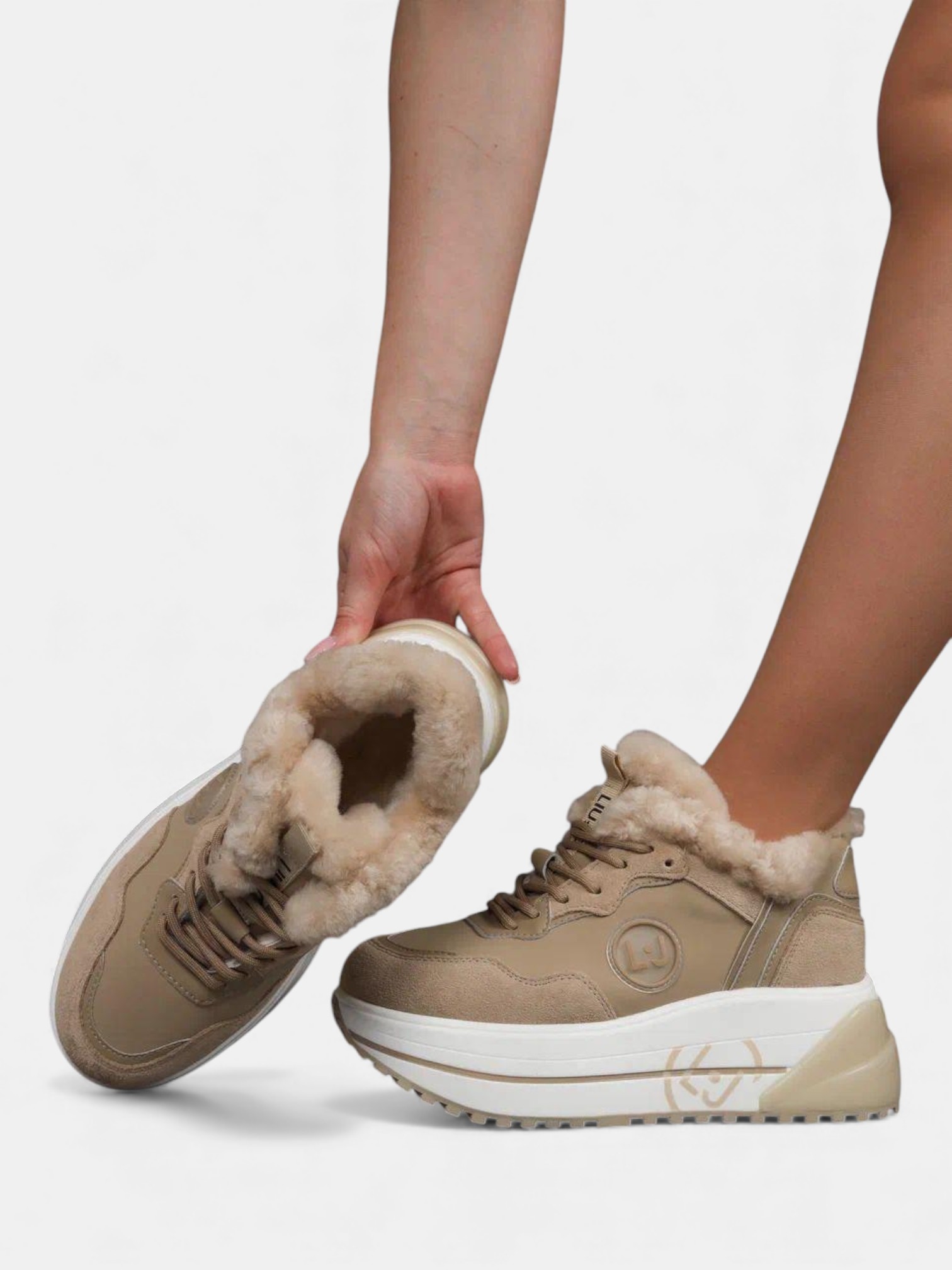 Кроссовки зимние LIU-JO бежевые 3328 Кроссовки зимние LIU-JO бежевые 3328