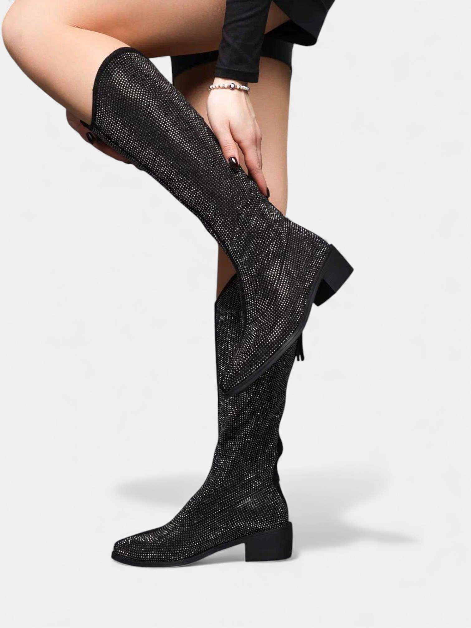 Сапоги с камнями демисезон