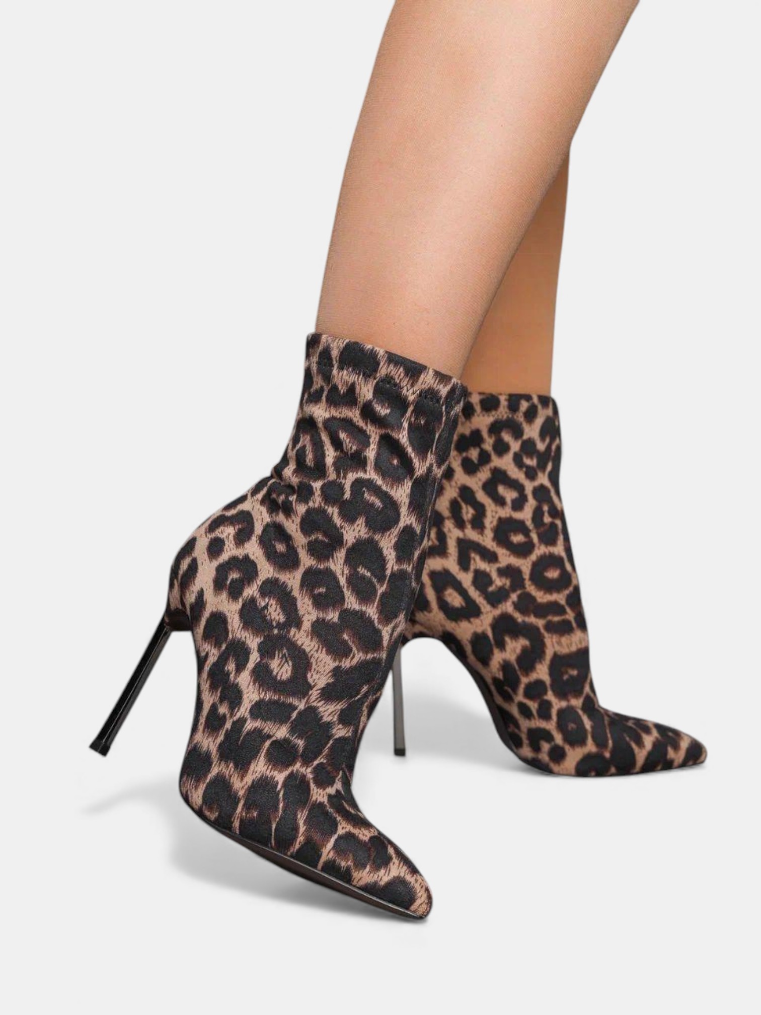 Ботильоны женские демисезонные на шпильке леопардовые 3350 Ботильоны женские демисезонные на шпильке леопардовые 3350