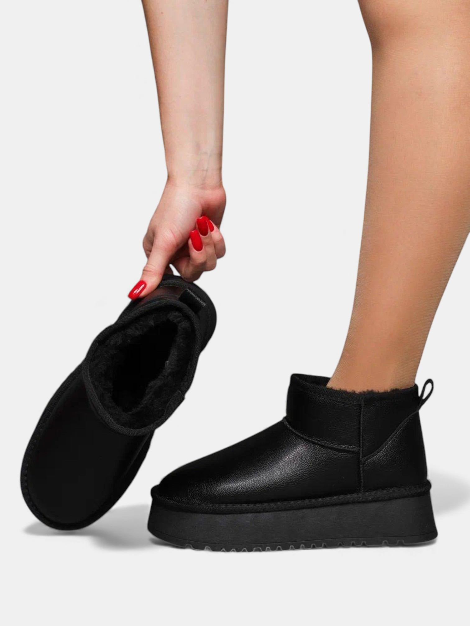 Угги женские зимние натуральная кожа черные 3411 Угги женские зимние натуральная кожа черные 3411