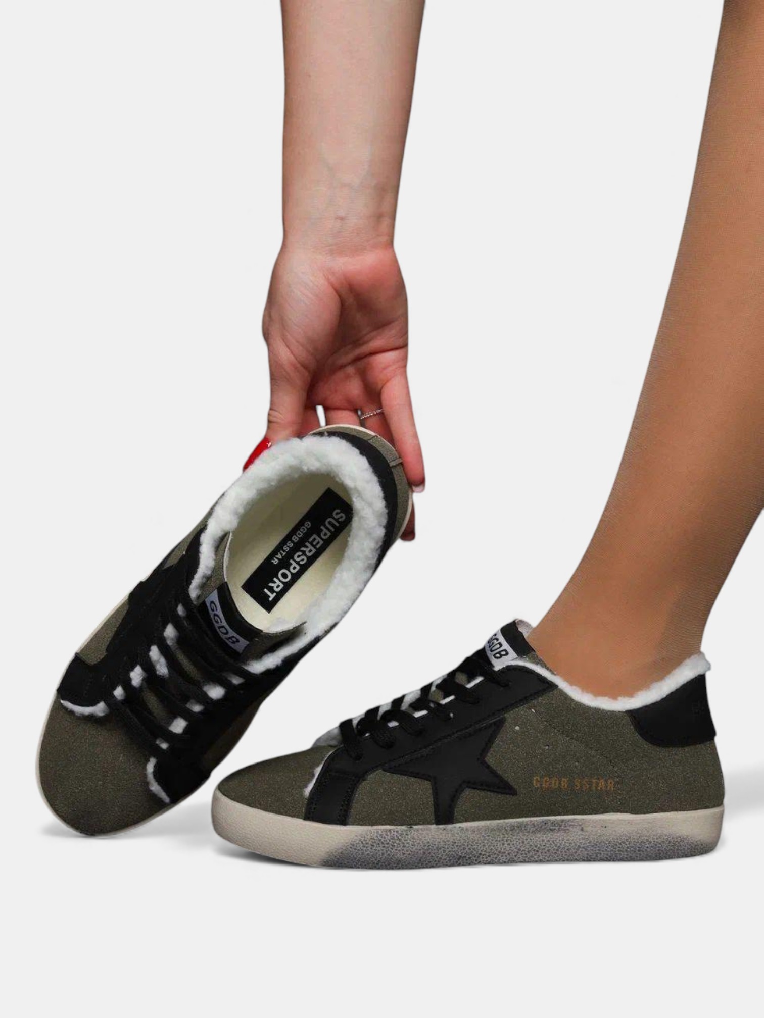 Кеды зимние olden goose хаки 3379 Кеды зимние olden goose хаки 3379