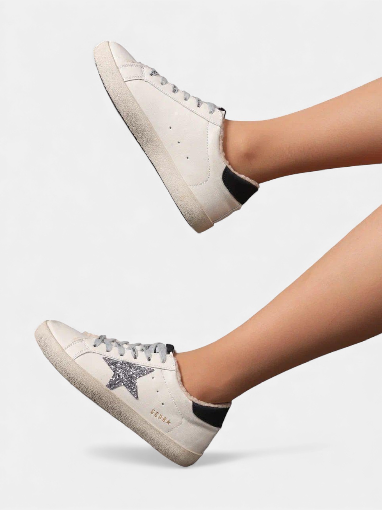 Кеды зимние olden goose белые с черным 3372 Кеды зимние olden goose белые с черным 3372