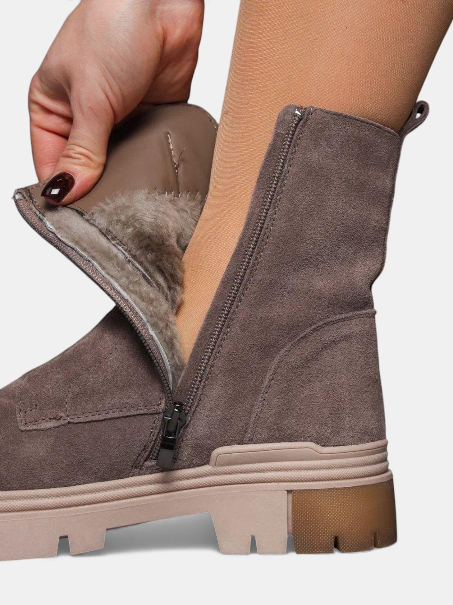 Ботинки зимние кожа