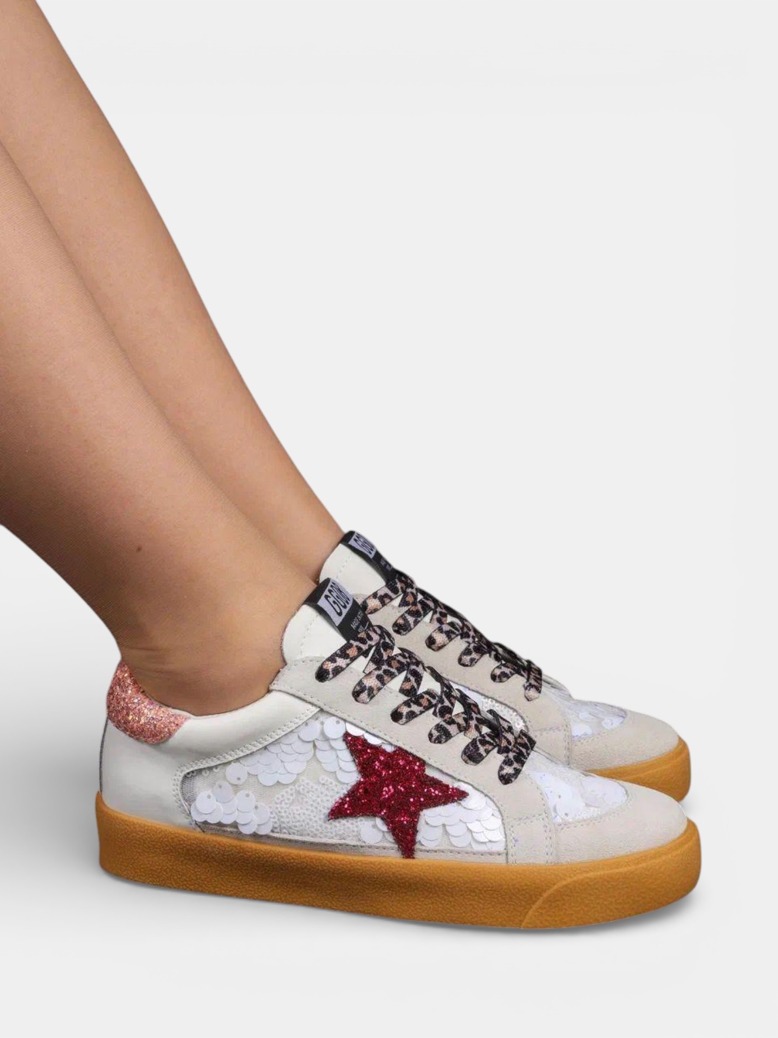 Кеды Golden goose кожаные летние с пайетками бежевые 3436 Кеды Golden goose кожаные летние с пайетками бежевые 3436