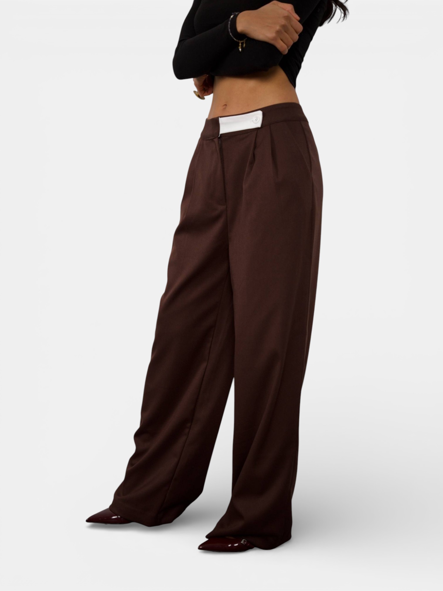 Брюки палаццо Maison Margiela коричневые 3467 Брюки палаццо Maison Margiela коричневые 3467