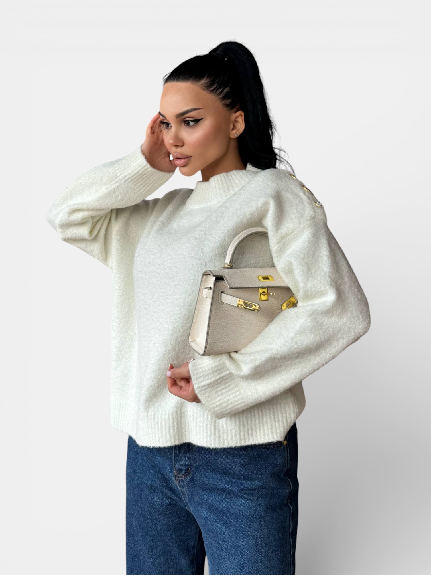 Свитер зимний SCHIAPARELLI белый 3456 Свитер зимний SCHIAPARELLI белый 3456