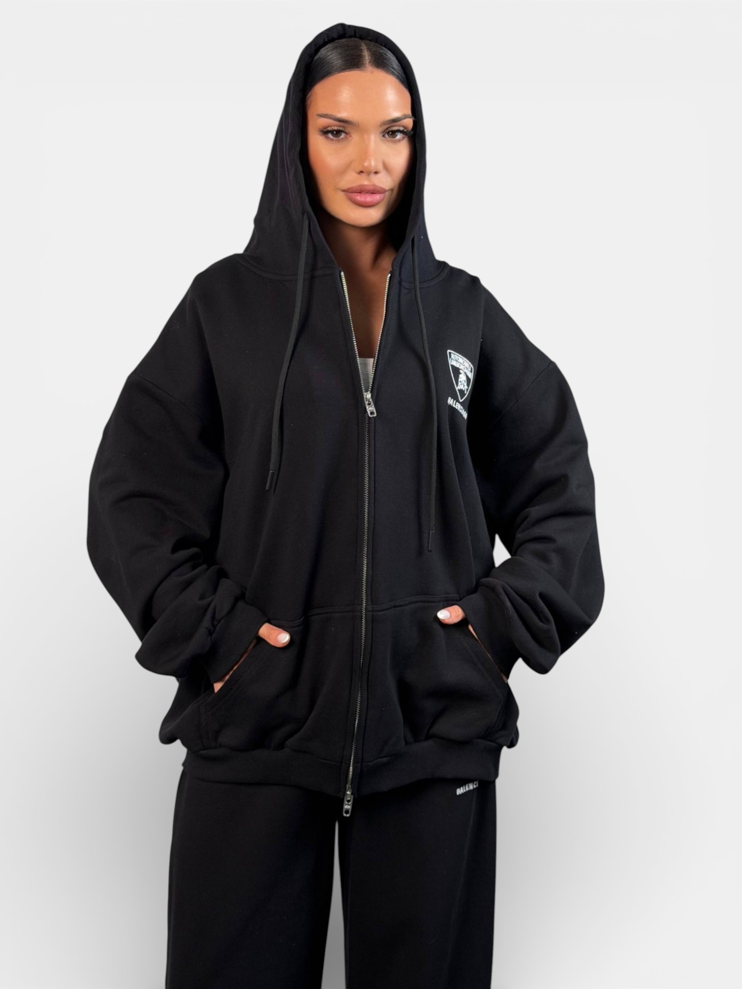 Костюм спортивный Balenciaga черный 3478 Костюм спортивный Balenciaga черный 3478