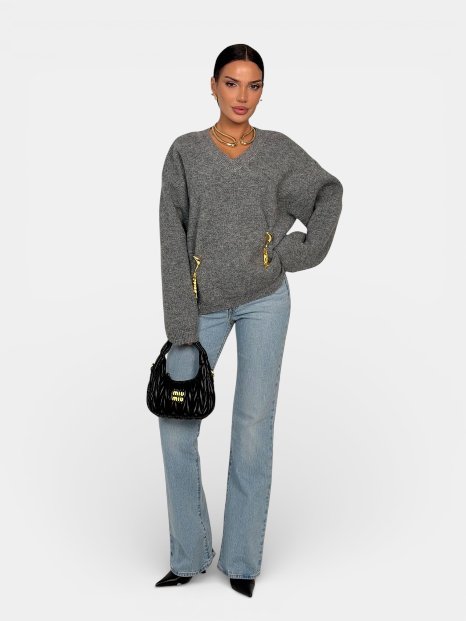 Свитер Schiaparelli серый 3476 Свитер Schiaparelli серый 3476