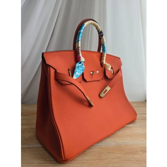Сумка Hermes Birkin из натуральной кожи оранжевая 3141 Сумка Hermes Birkin из натуральной кожи оранжевая 3141