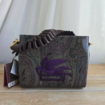 Сумка клатч ETRO канва с плетеной ручкой серая коричневым 3144 Сумка клатч ETRO канва с плетеной ручкой серая коричневым 3144