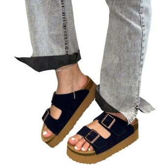 Шлепанцы женские BIRKENSTOCK натуральная замша черные 3094 Шлепанцы женские BIRKENSTOCK натуральная замша черные 3094